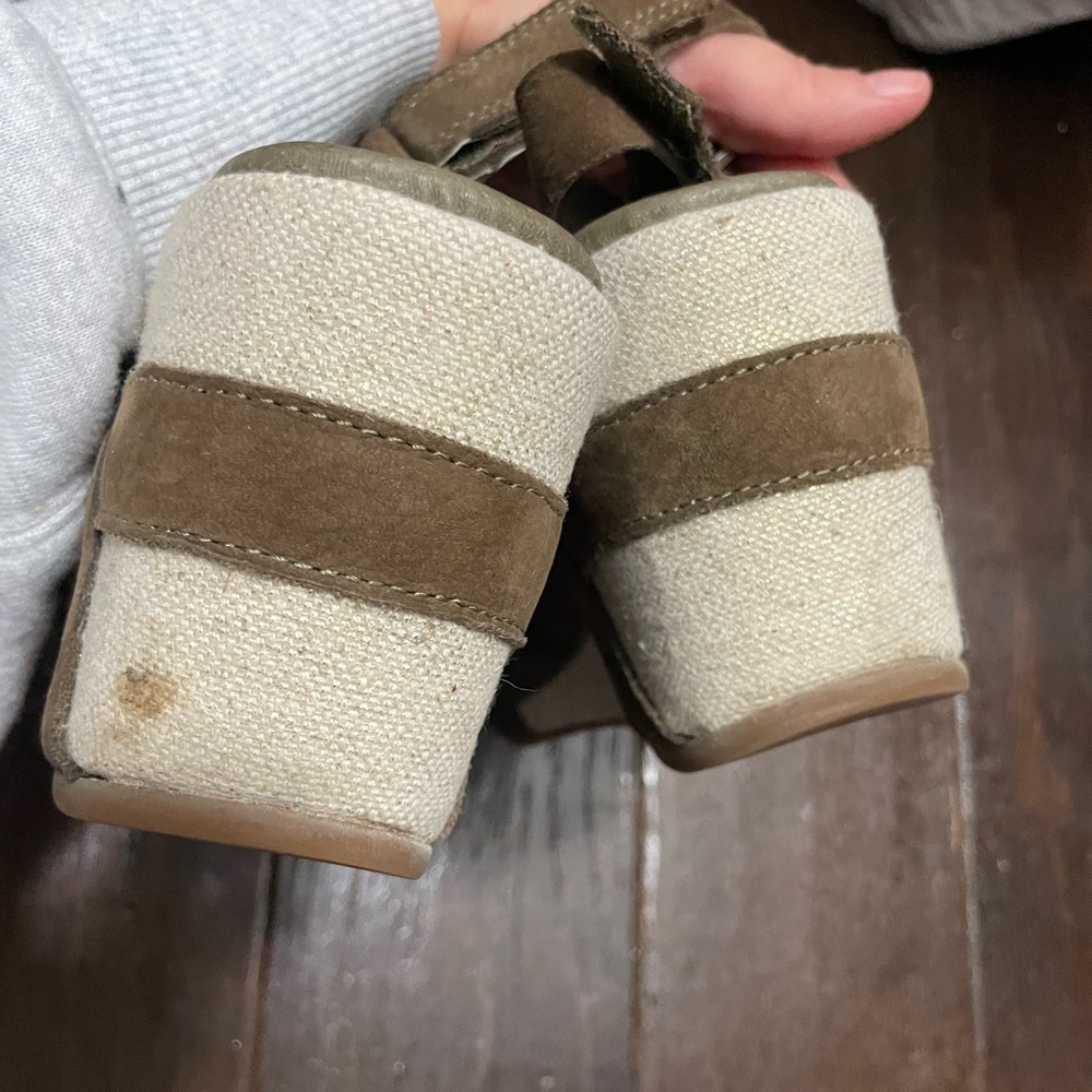 Antelope Brown Wedge Sandals - Picture 4 of 4